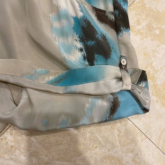 Armani Exchange Limited edition Water Color 100% Silk Romper w/ pockets 4 - Picture 2 of 14